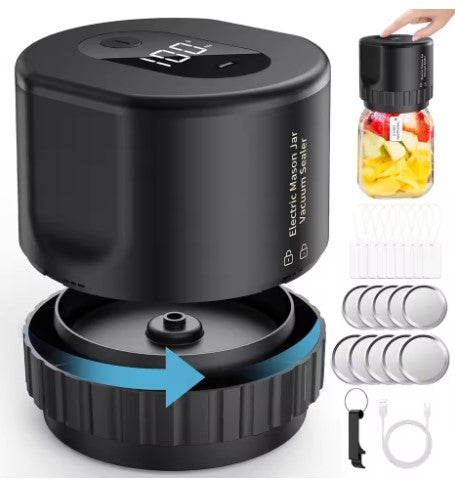 Portable Electric Mason Jar Vacuum Sealer Kit
