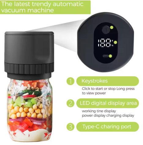 Portable Electric Mason Jar Vacuum Sealer Kit
