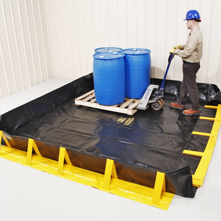 Collapse-A-Tainer® Self-Rising Spill Containment Berm - 10'x10'x1' (748 gal)