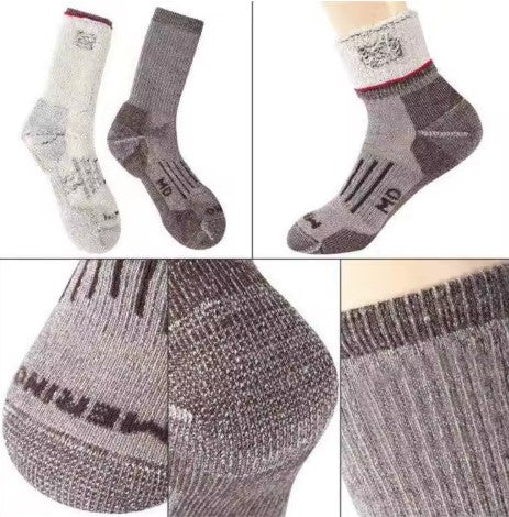 Merino Wool Hiking Socks Thermal Warm Crew Winter Boot Sock For Men & Women