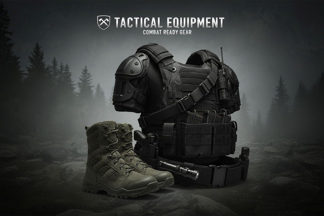 generate an image for a product category for tactical equipment